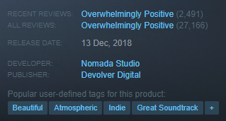 Example of Steam review